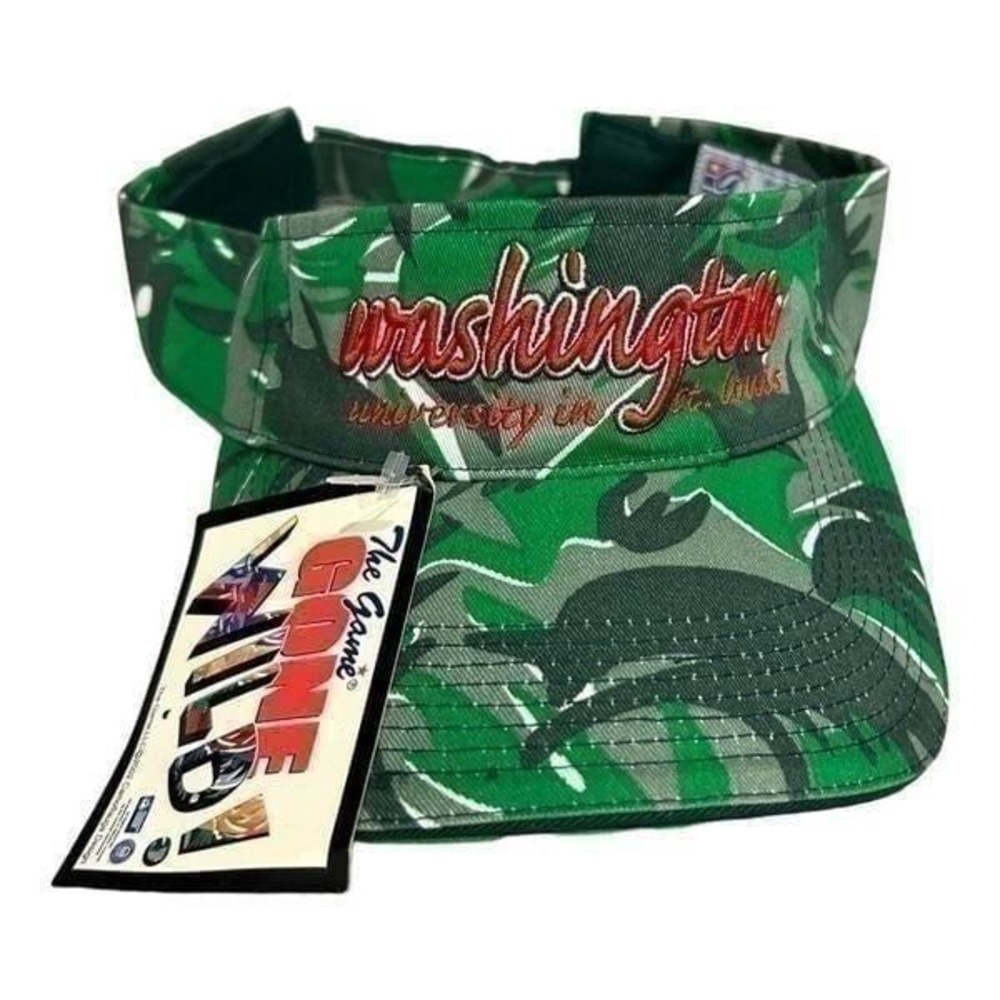 The Game Gone Wild Washington University of St Louis Cap Visor VTG 90's deadstoc